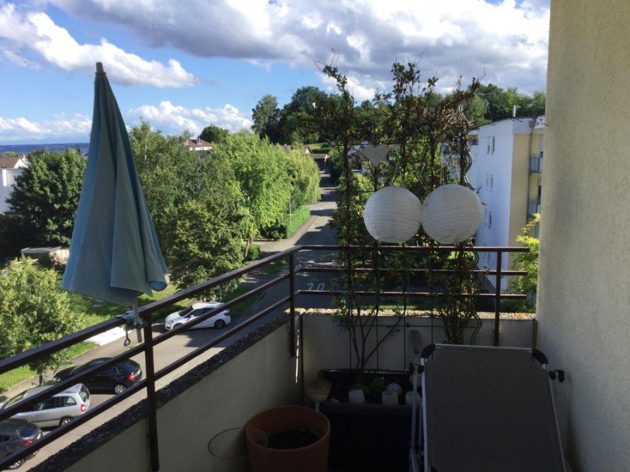 Aussicht Balkon S�dost Etagenwohnung Allensbach