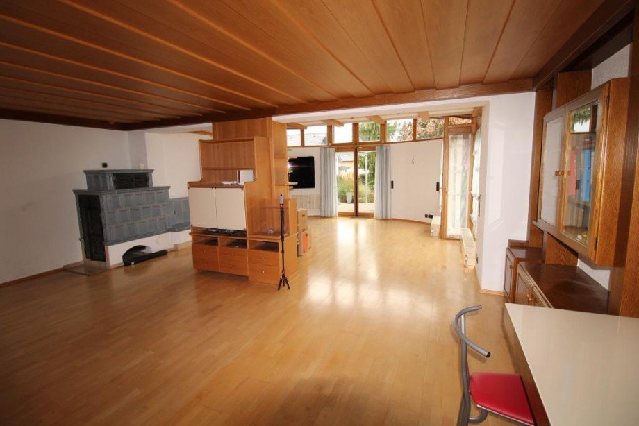 Wohnbereich mit Kamin Doppelhaush�lfte Gottmadingen