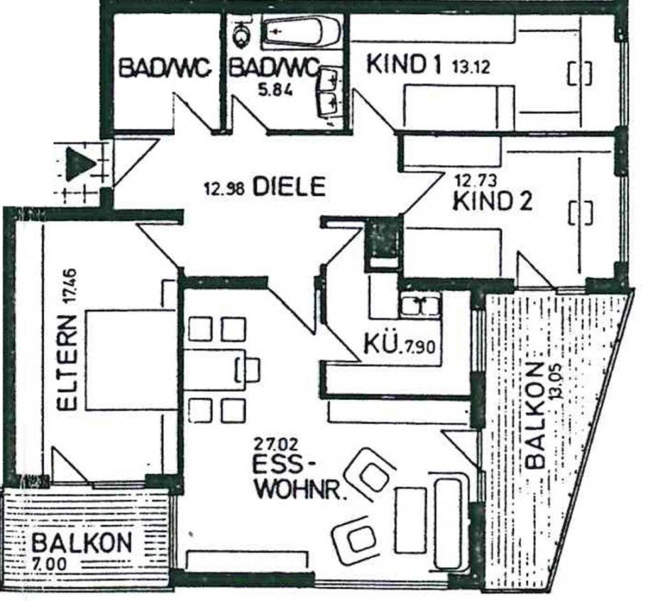 Grundriss Etagenwohnung Allensbach